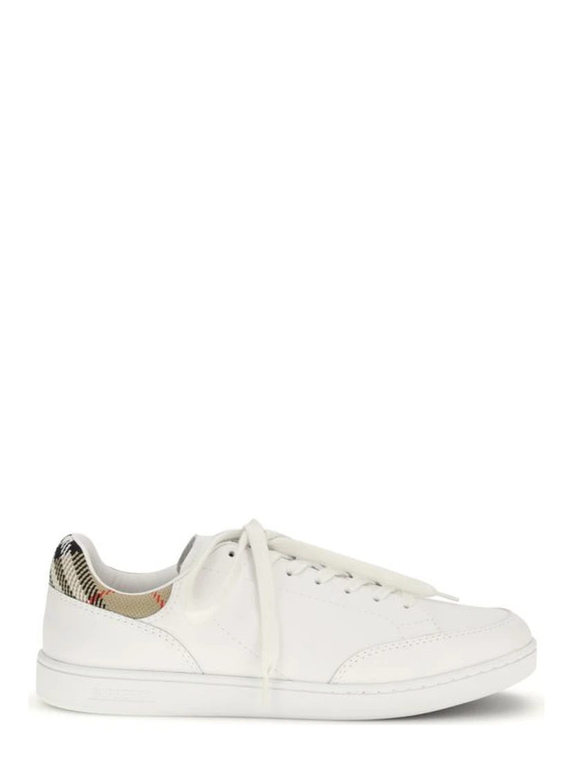 White Calf Leather Bos Taurus Low Top Sneakers
