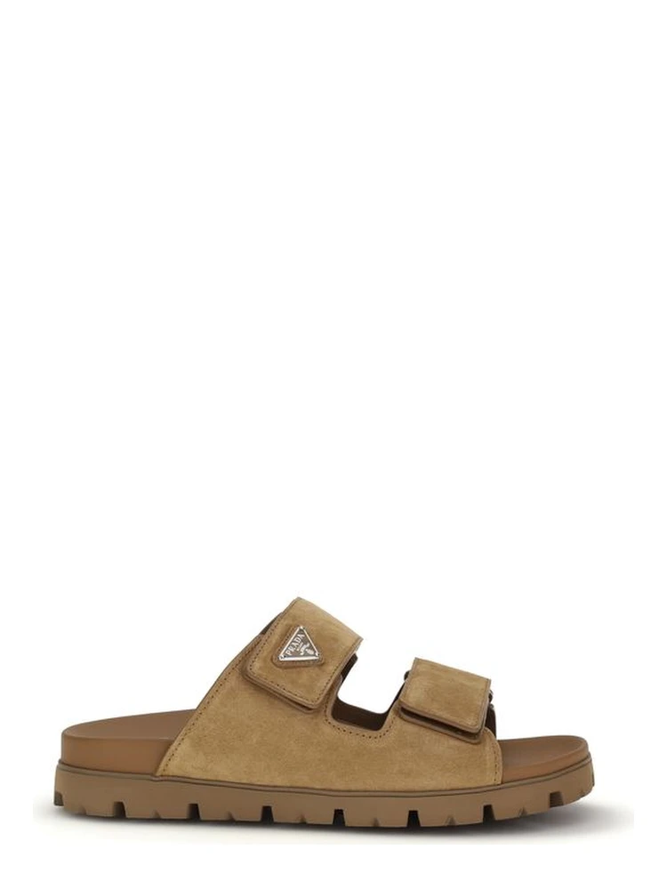 Brown Calf Leather Bos Taurus Strap-On Sandals