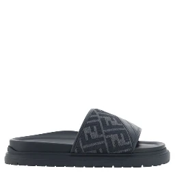 Gray Fabric Sandals