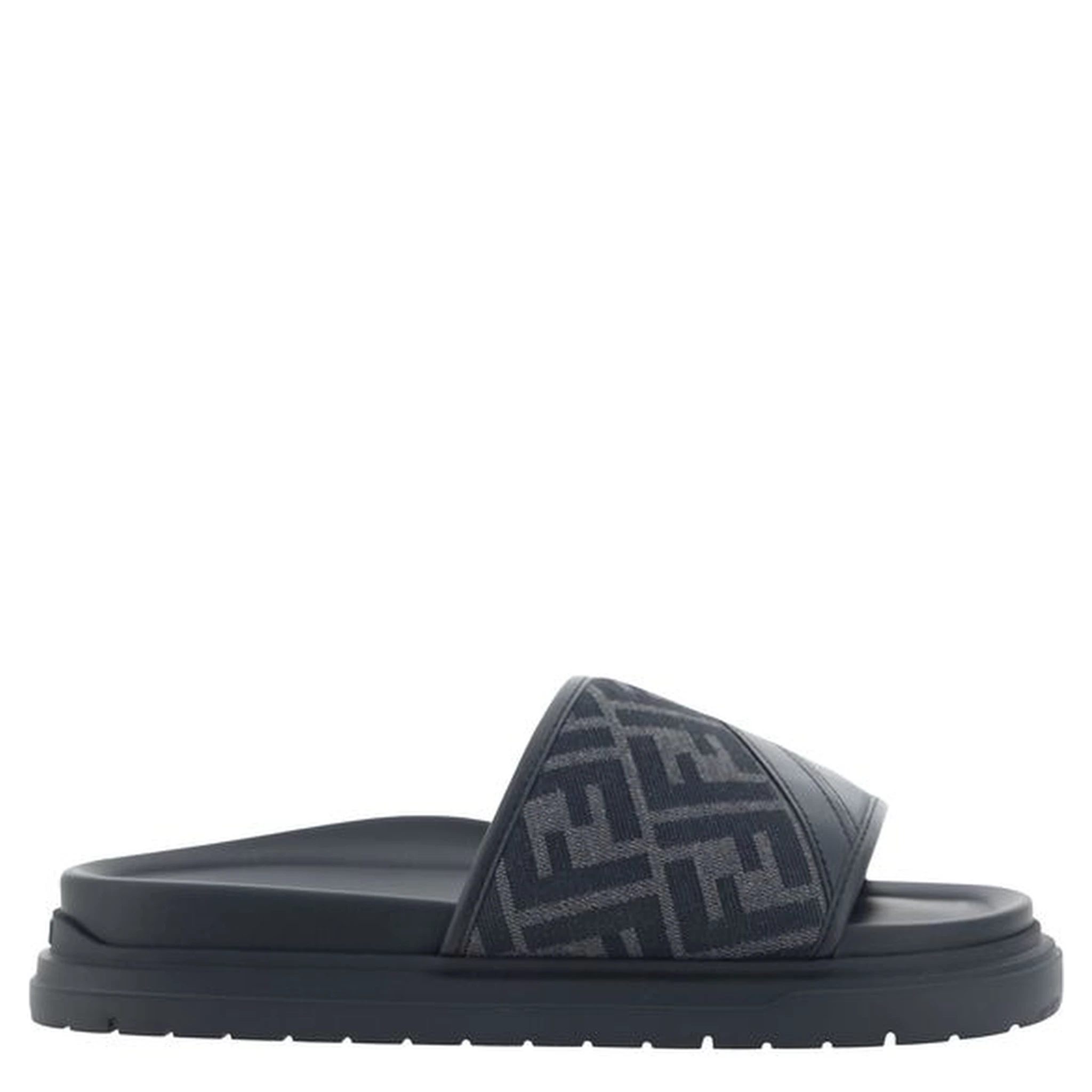 Gray Fabric Sandals