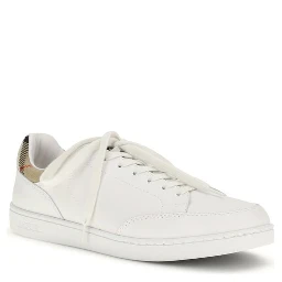 White Calf Leather Bos Taurus Low Top Sneakers