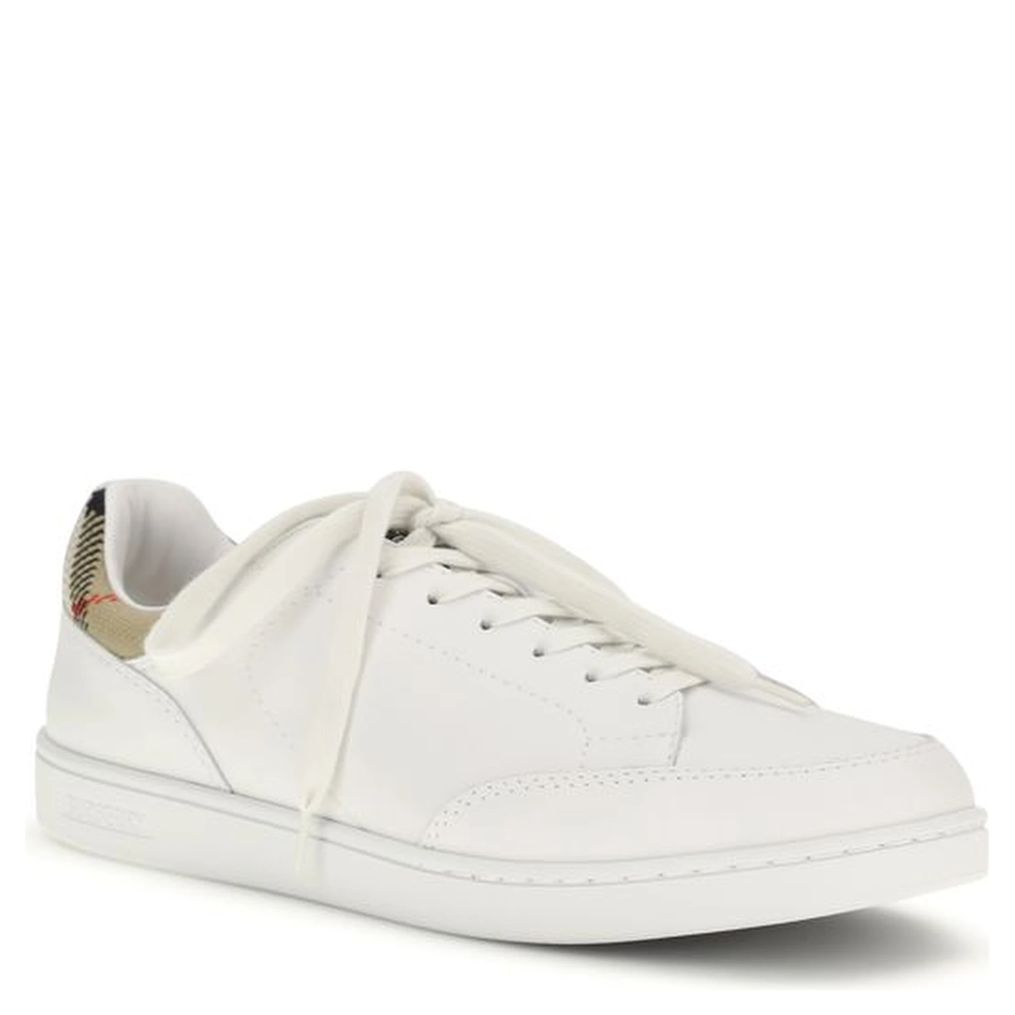 White Calf Leather Bos Taurus Low Top Sneakers