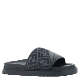 Gray Fabric Sandals