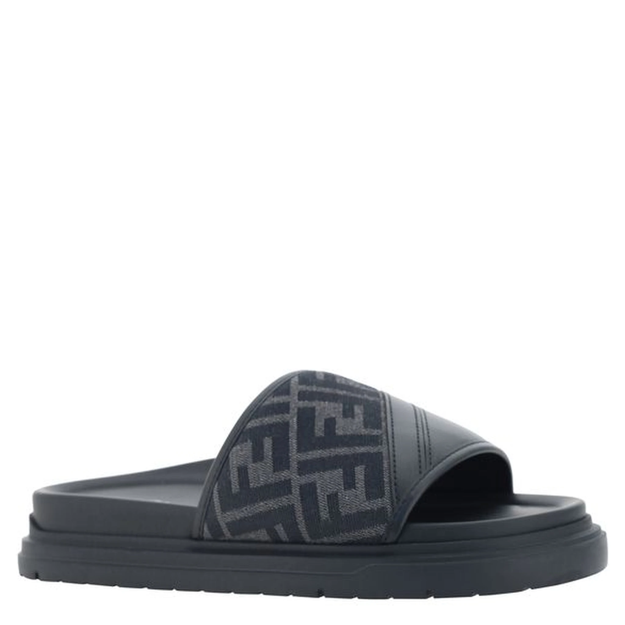 Gray Fabric Sandals