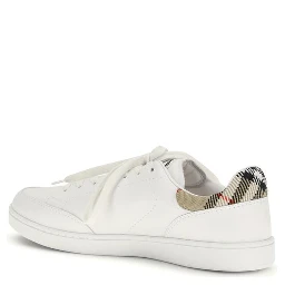 White Calf Leather Bos Taurus Low Top Sneakers