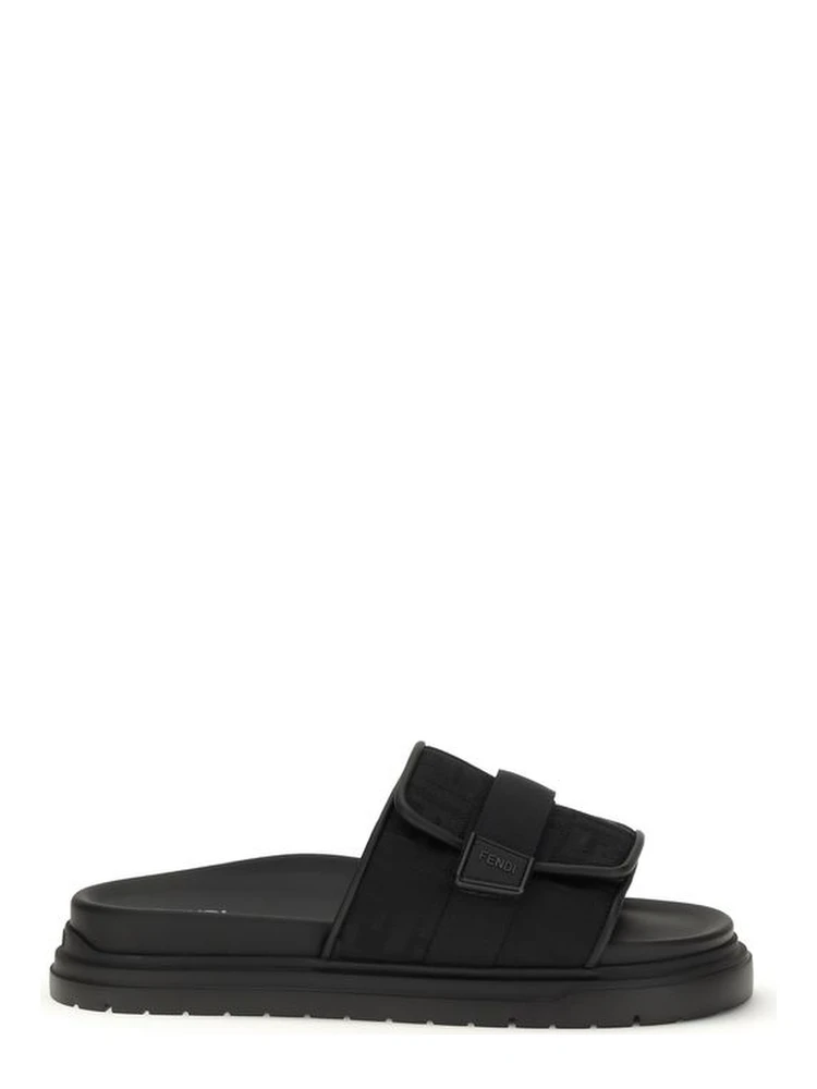 Black Polyamide Sandals
