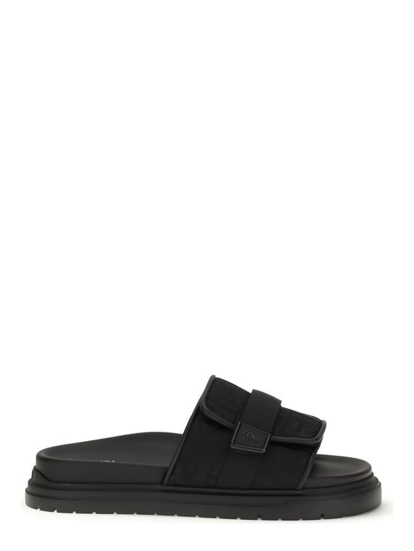 Black Polyamide Sandals