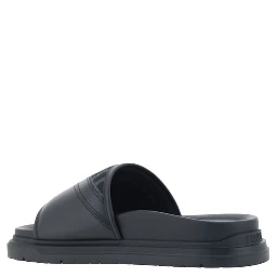 Gray Fabric Sandals