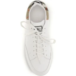 White Calf Leather Bos Taurus Low Top Sneakers