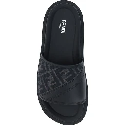 Gray Fabric Sandals