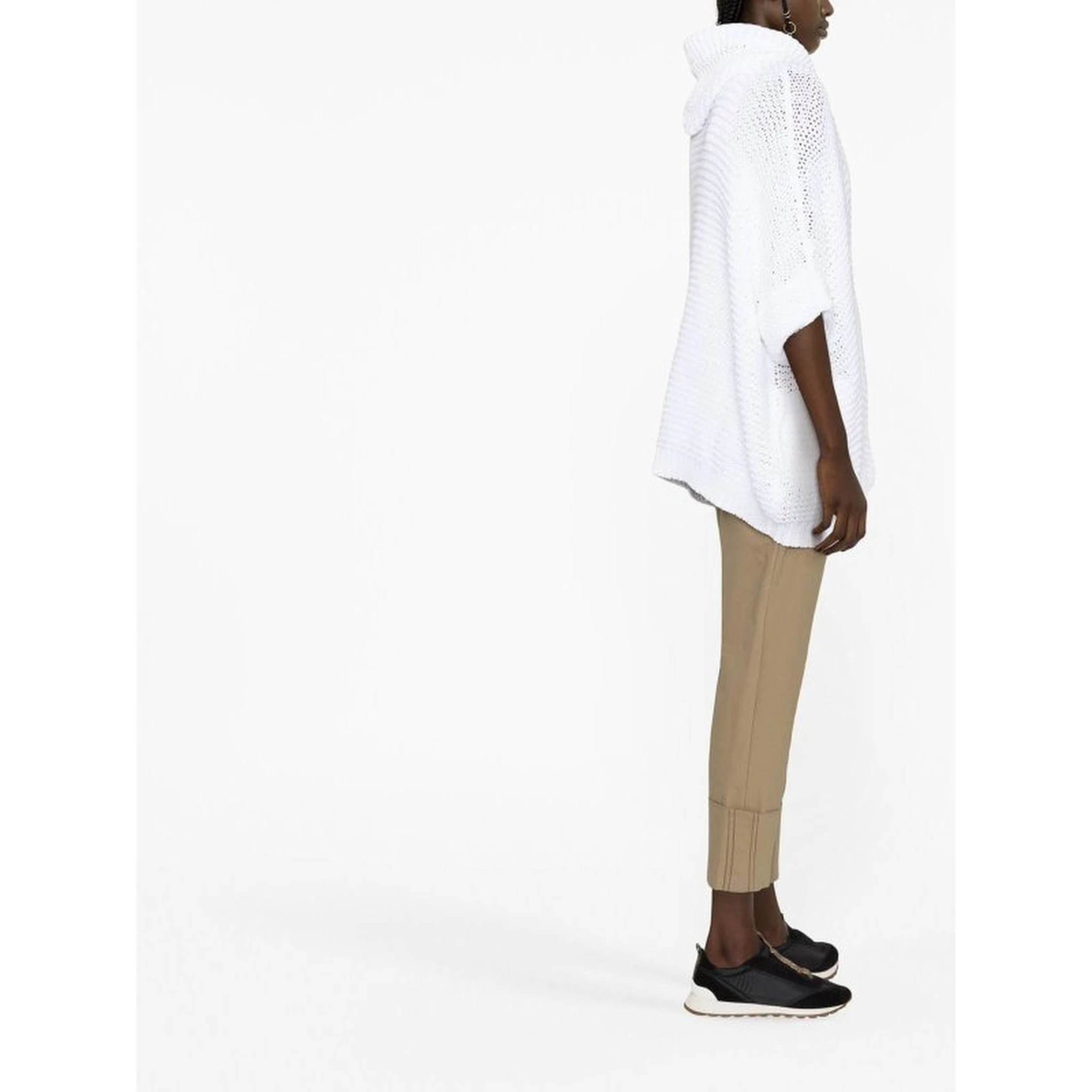 White Cotton Poncho