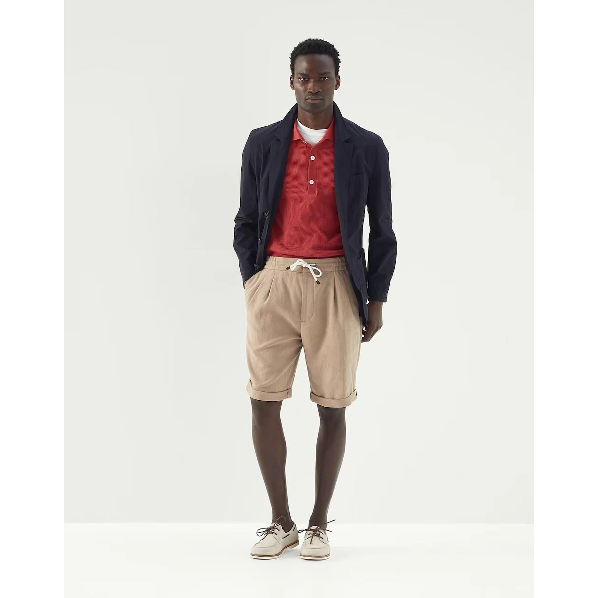 Beige Cotton Polo Shirt