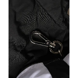 حقيبة رجالية سوداء من البوليستر على شكل باندا محشوة صديقة للبيئة