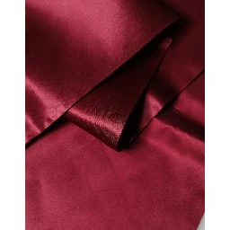 Red Satin Silk Fringes Men Foulard 137.5cm x14.5cm Scarf