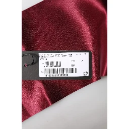 Red Satin Silk Fringes Men Foulard 137.5cm x14.5cm Scarf