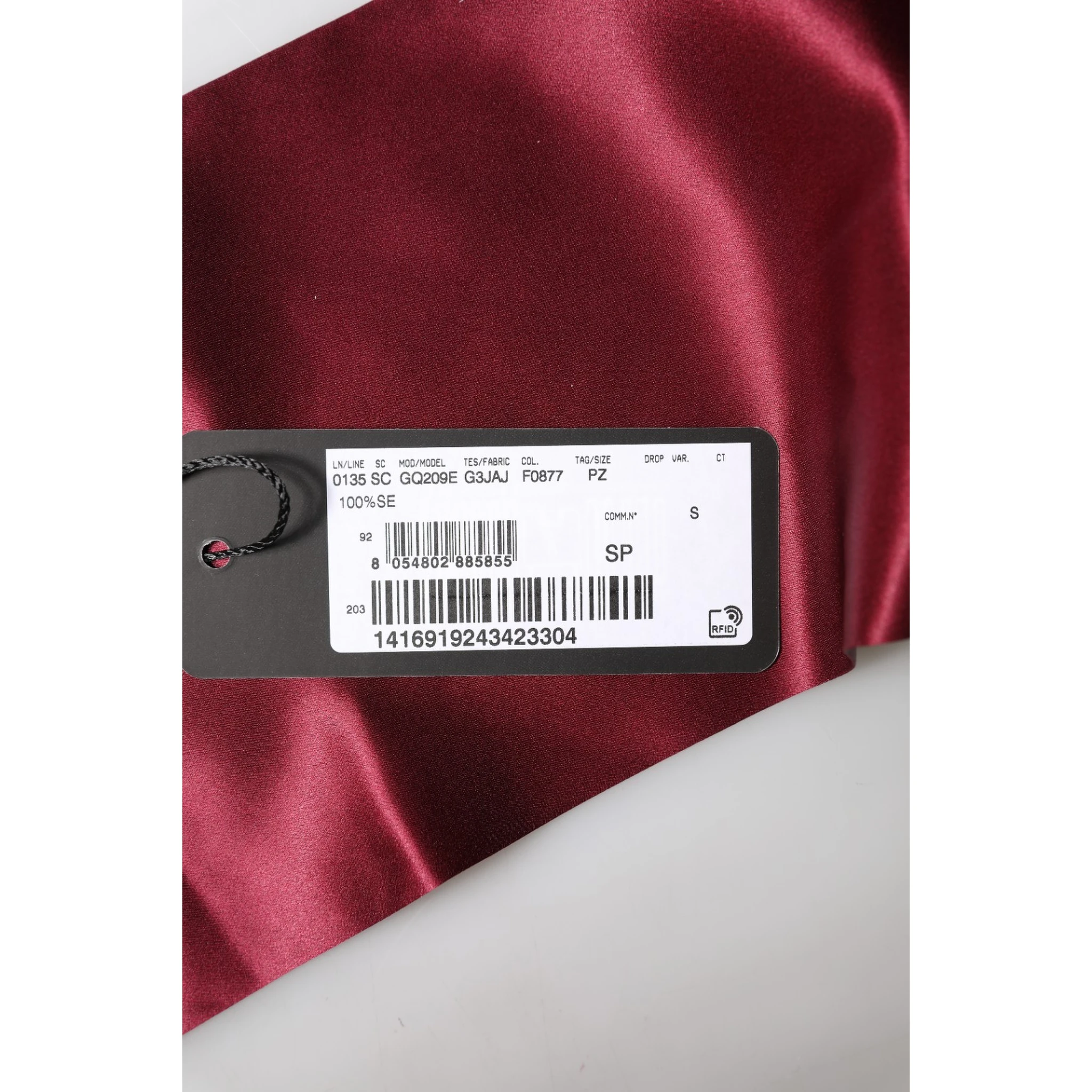 Red Satin Silk Fringes Men Foulard 137.5cm x14.5cm Scarf