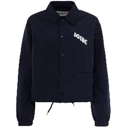 Blue Polyester Shell Jacket