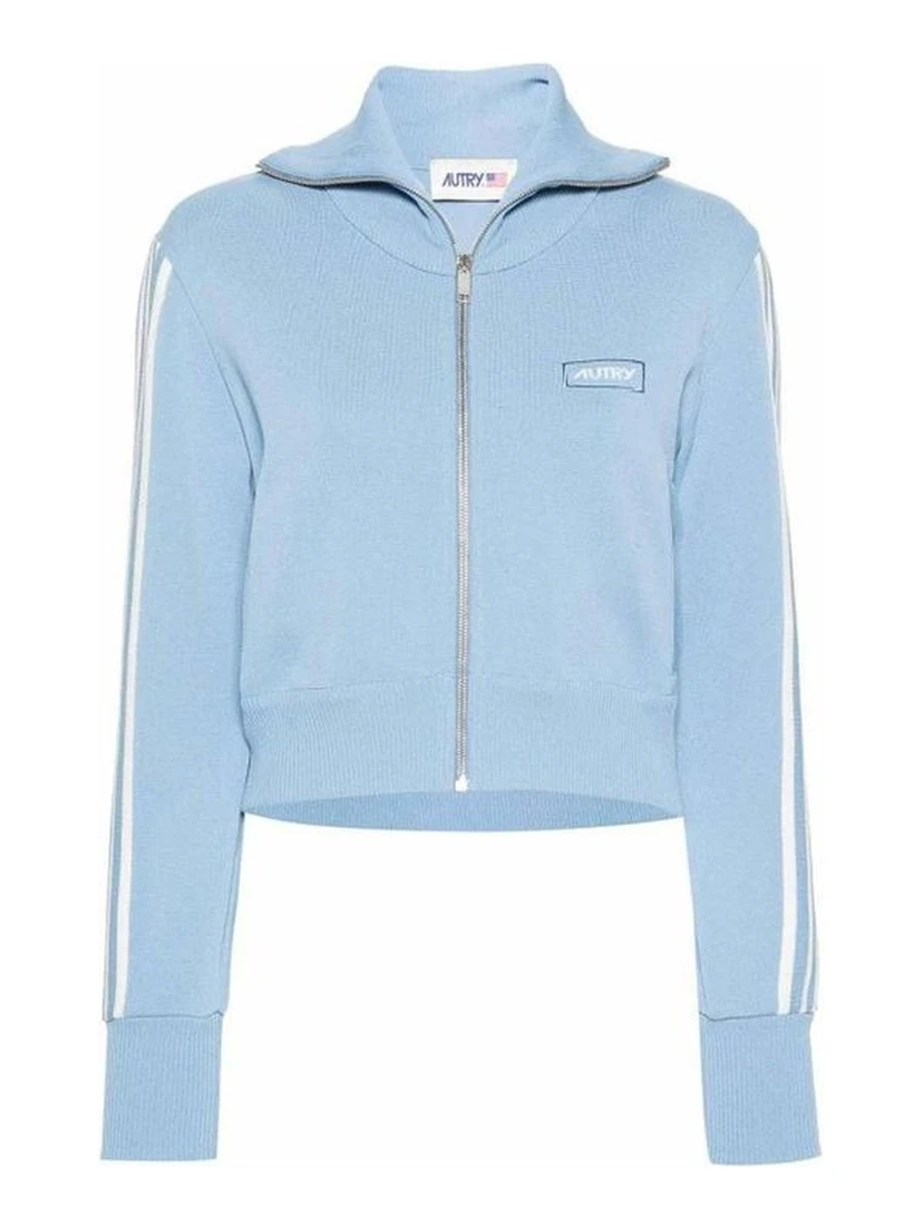 Blue Nylon Cardigan