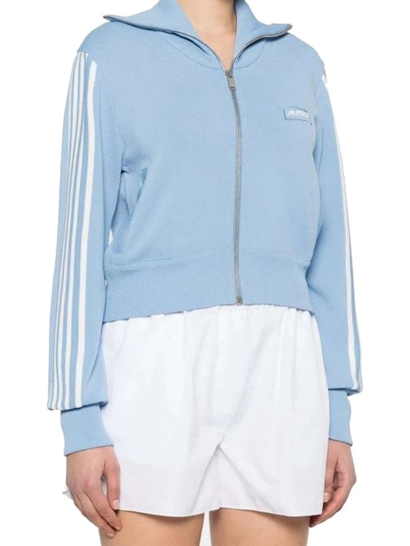 Blue Nylon Cardigan