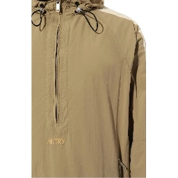 Beige Nylon Shell Jacket