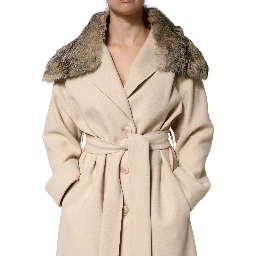 Brown Fur Shoulder Collar Neck Wrap Scarf