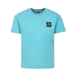 STONE ISLAND KIDS T-shirts and Polos Clear Blue