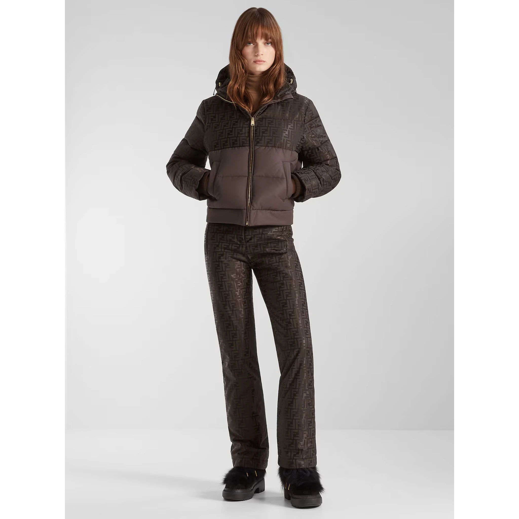 Fendi Coats Brown