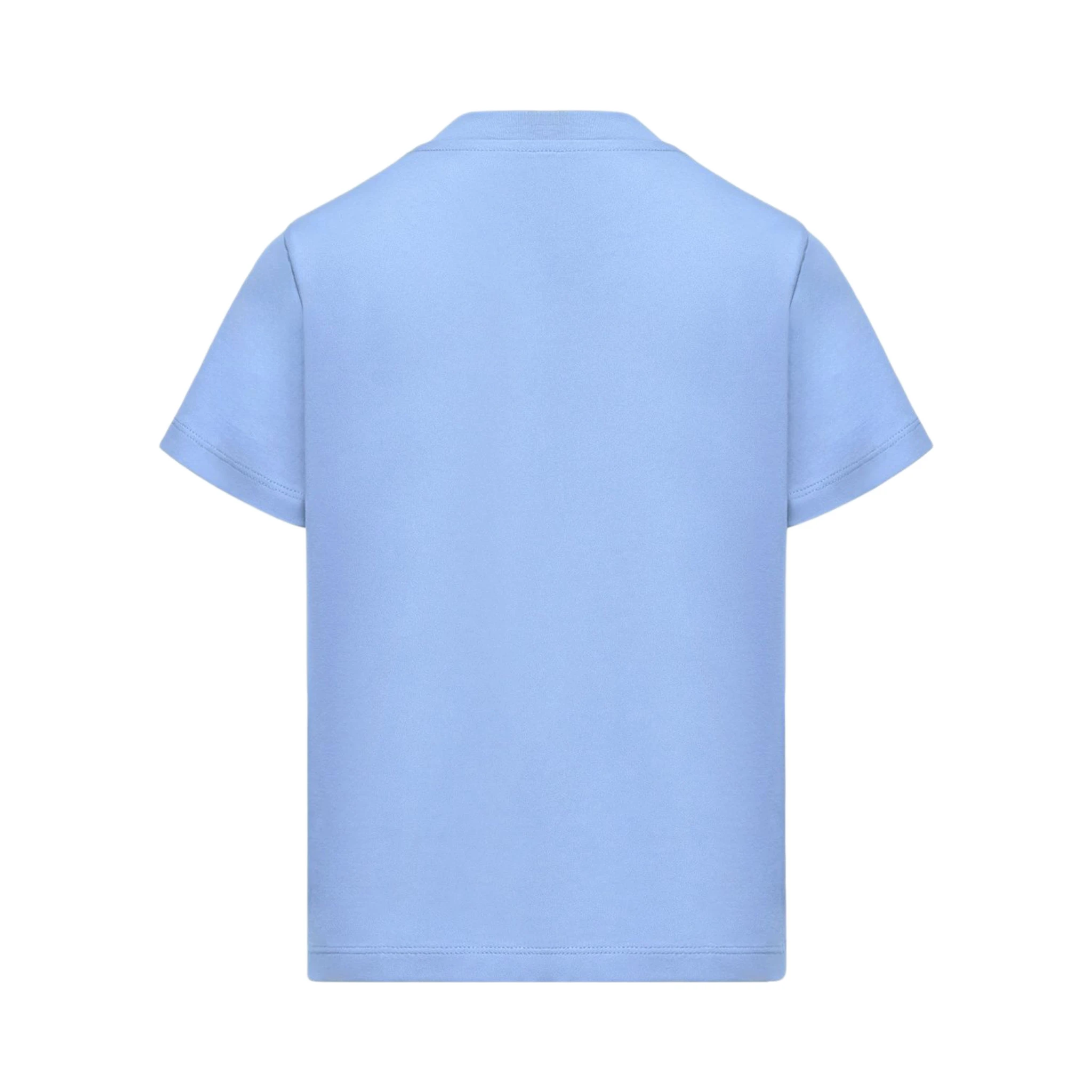 MONCLER KIDS T-shirts and Polos Clear Blue