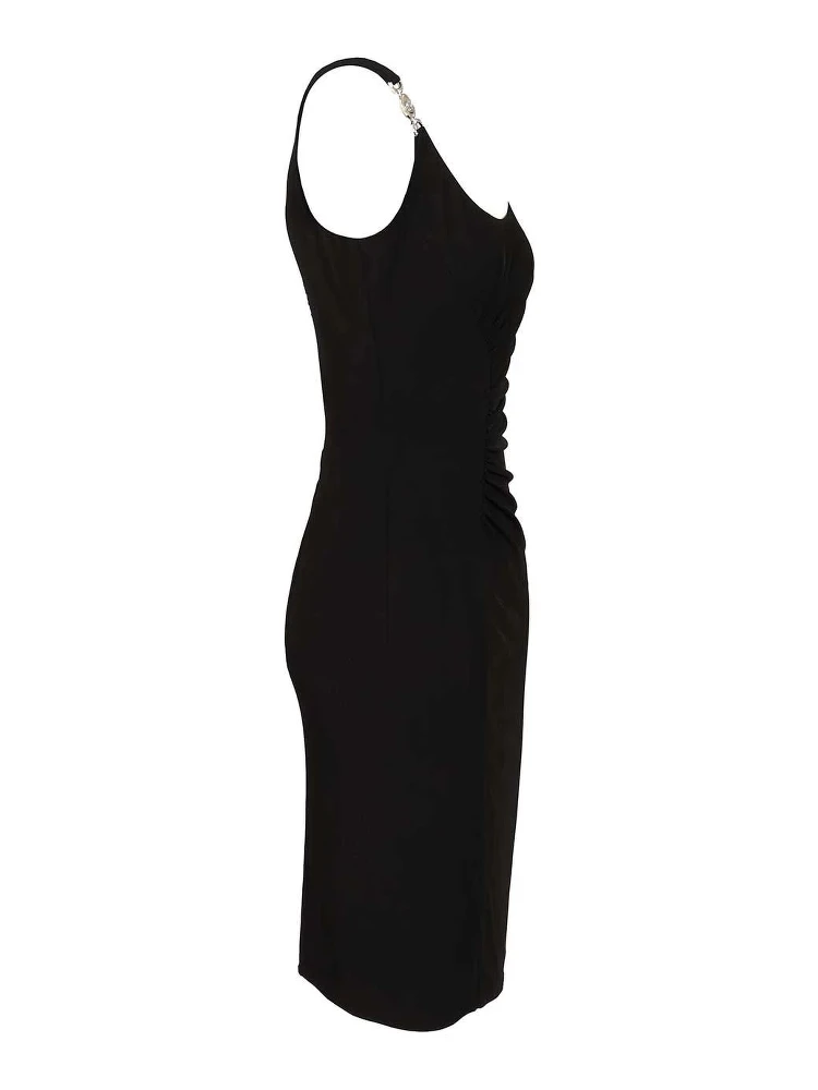 Midi dress in jersey crepe stretch alternative
