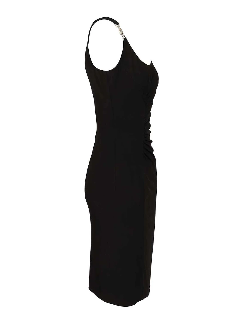 Midi dress in jersey crepe stretch