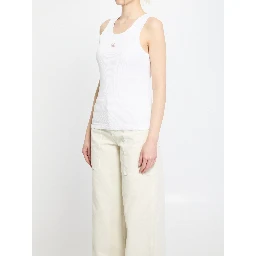 Ribbed tank top with DG