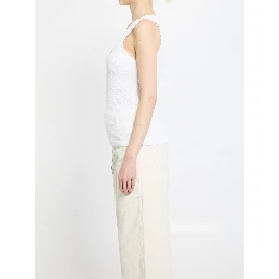 Ribbed tank top with DG