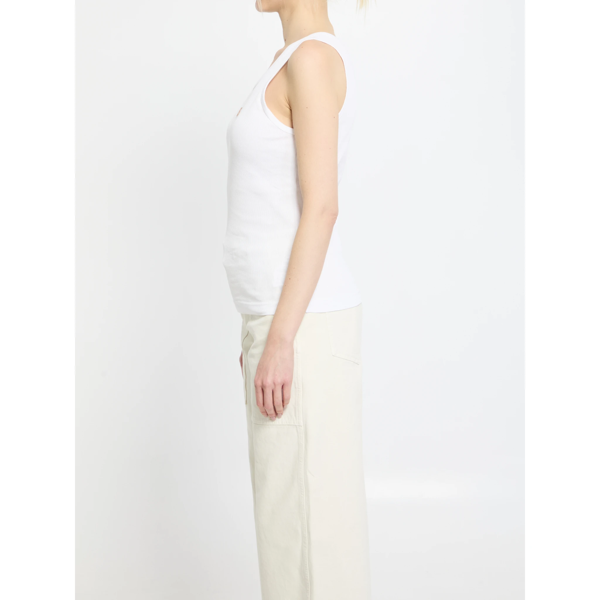 Ribbed tank top with DG