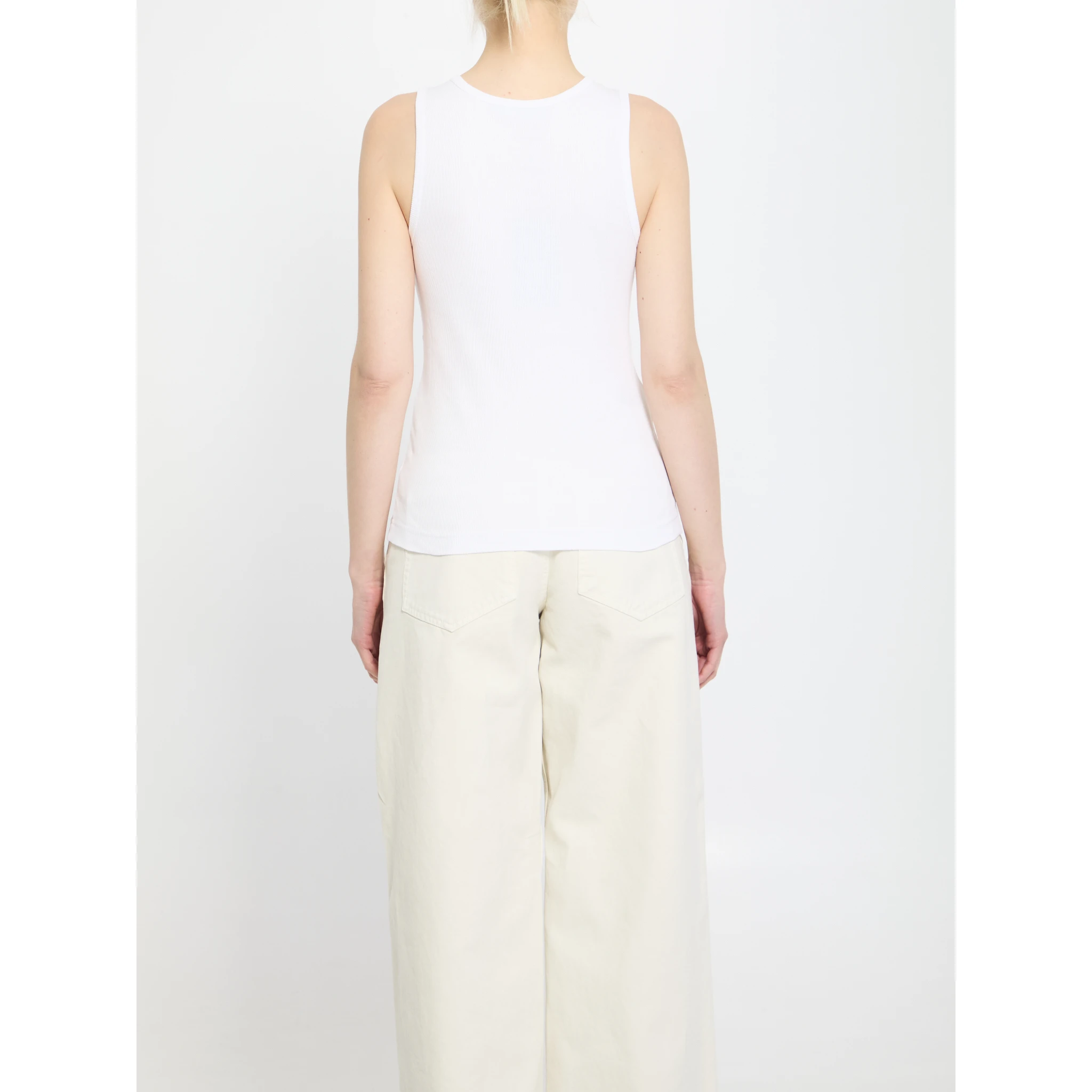 Ribbed tank top with DG