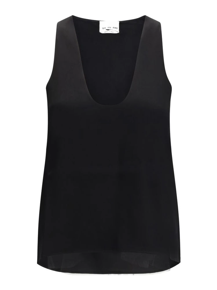 Black Silk Top
