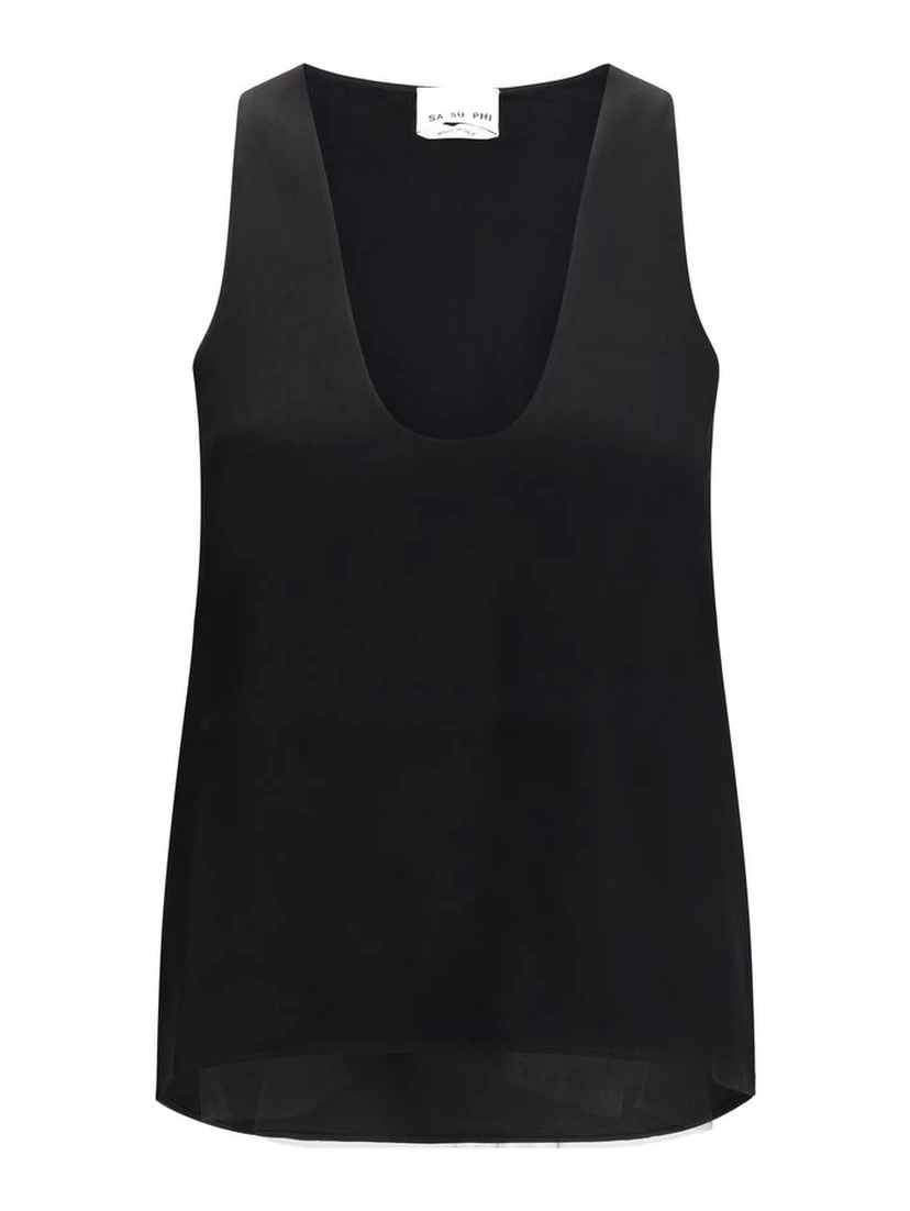 Black Silk Top