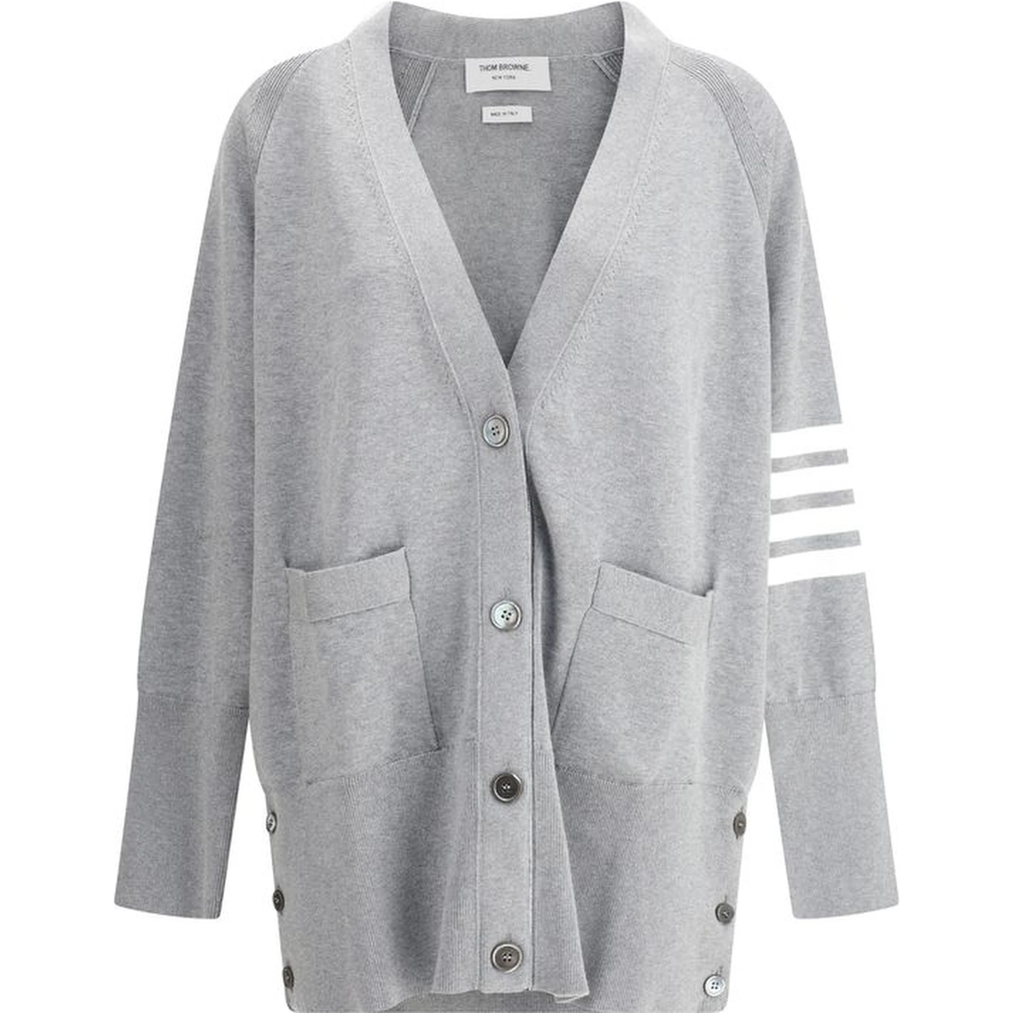 Gray Cotton Cardigan