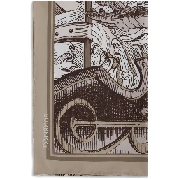 Beige Silk Scarf