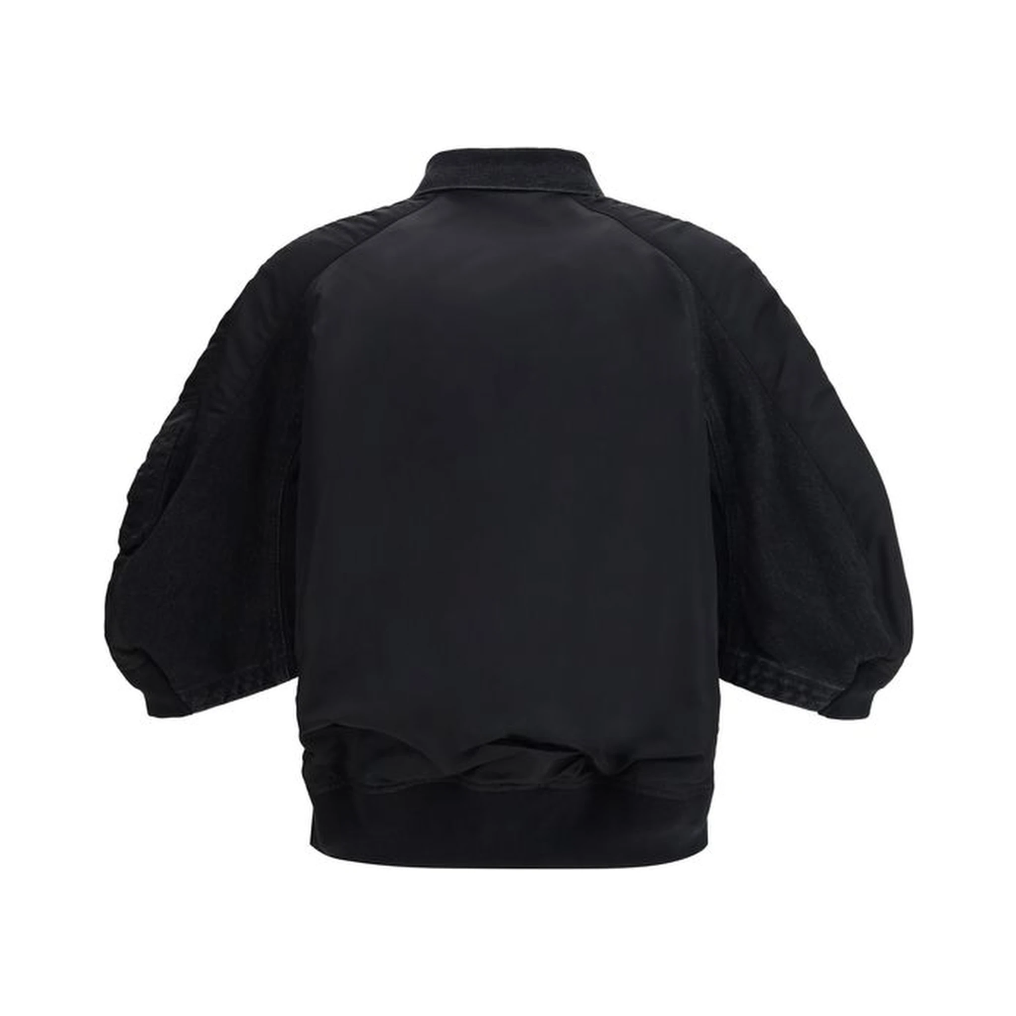 Black Cotton Denim Jacket