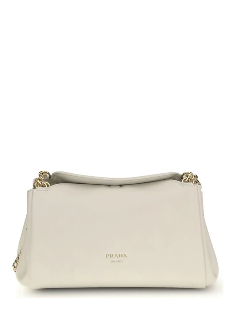 White Calf Leather Bos Taurus Shoulder Bag