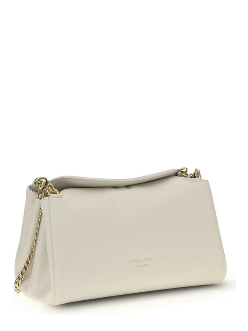White Calf Leather Bos Taurus Shoulder Bag