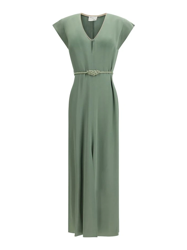 Bicolor Viscose Casual Dress