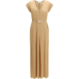 Orange Viscose Casual Dress