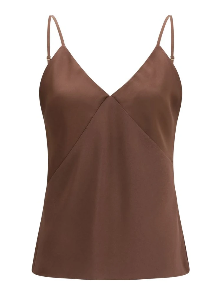 Brown Acetate Top