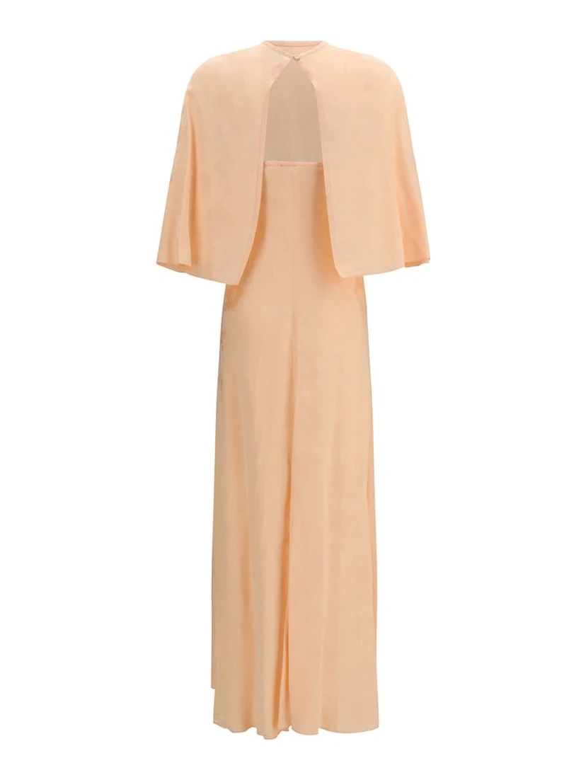 Orange Viscose Casual Dress