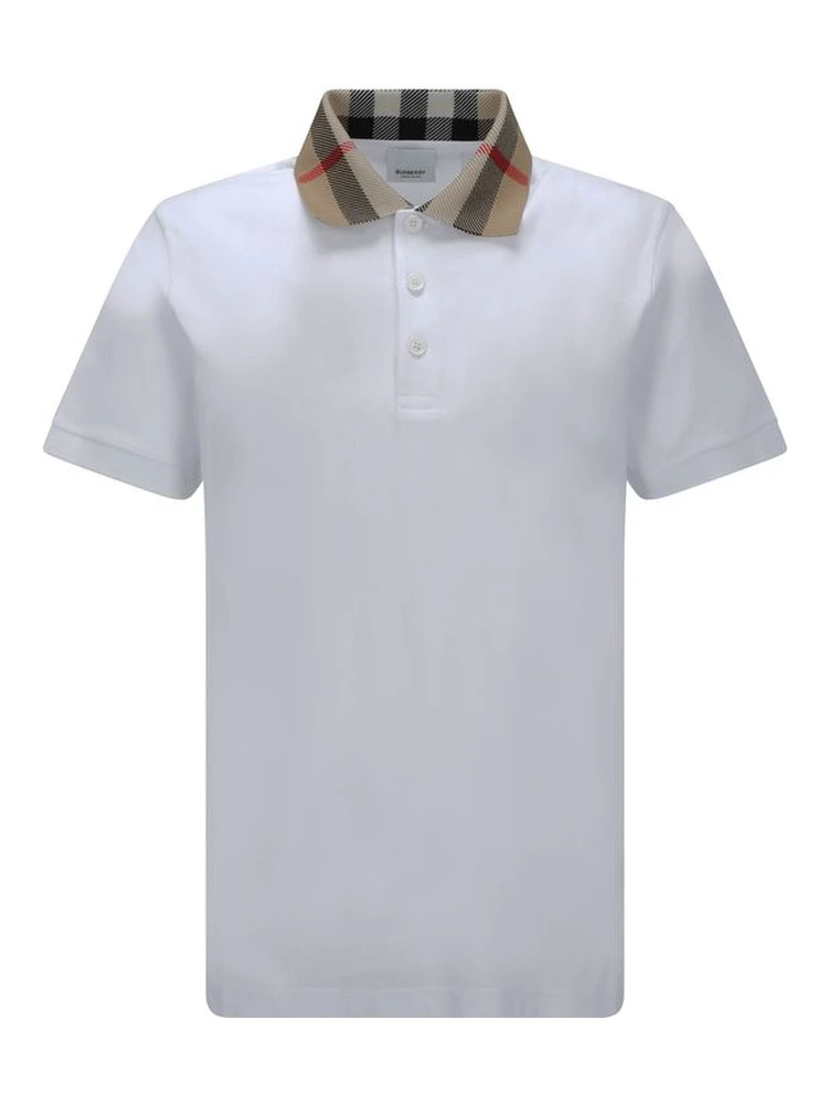 White Cotton Polo Shirt