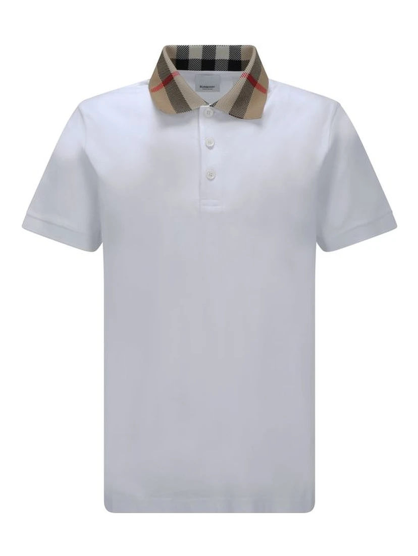 White Cotton Polo Shirt