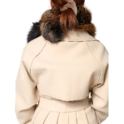 Brown Red Fox Fur Neck Warmer Winter Scarf