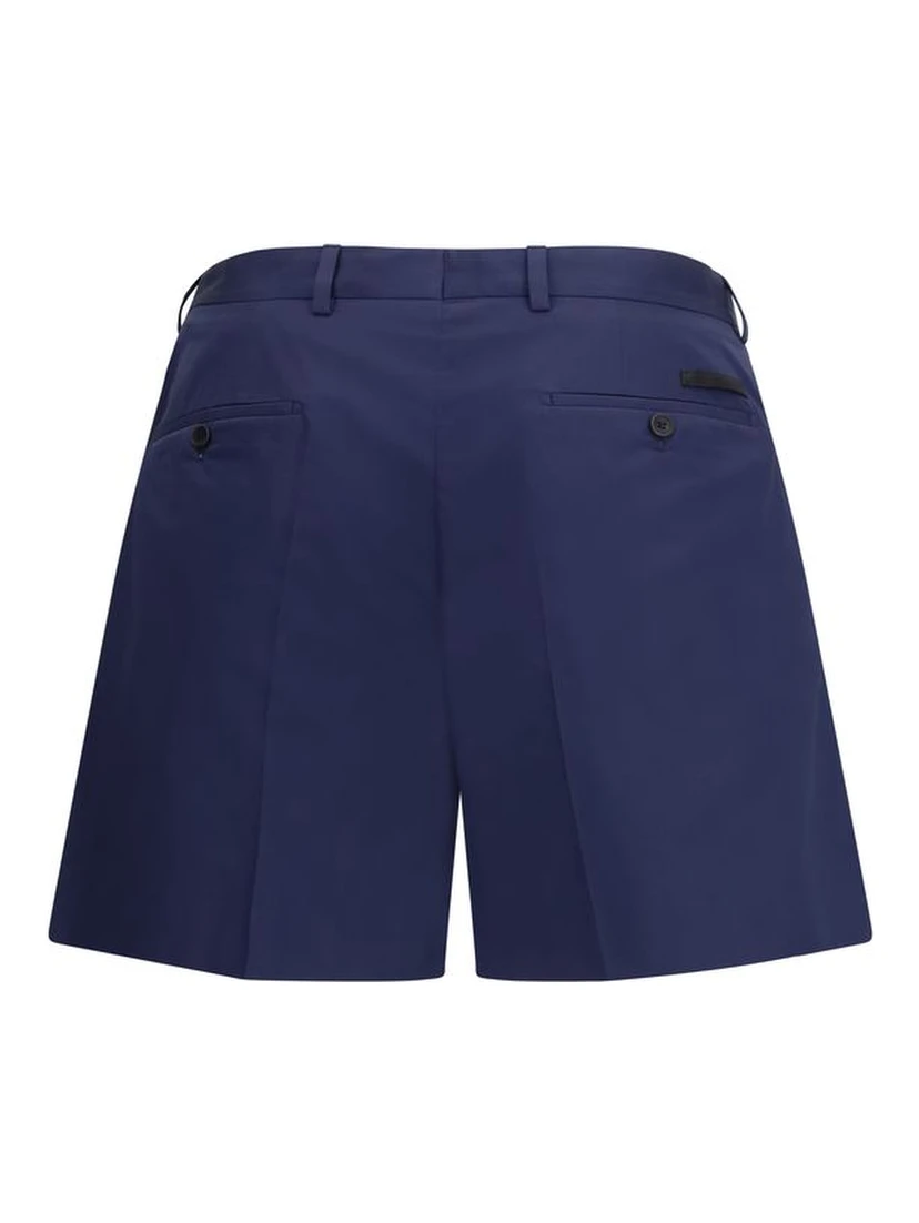 Blue Cotton Shorts