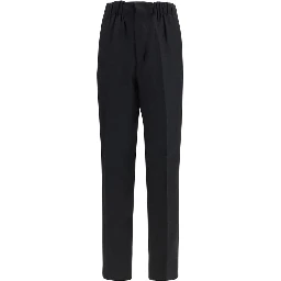 Black Viscose Casual Pants